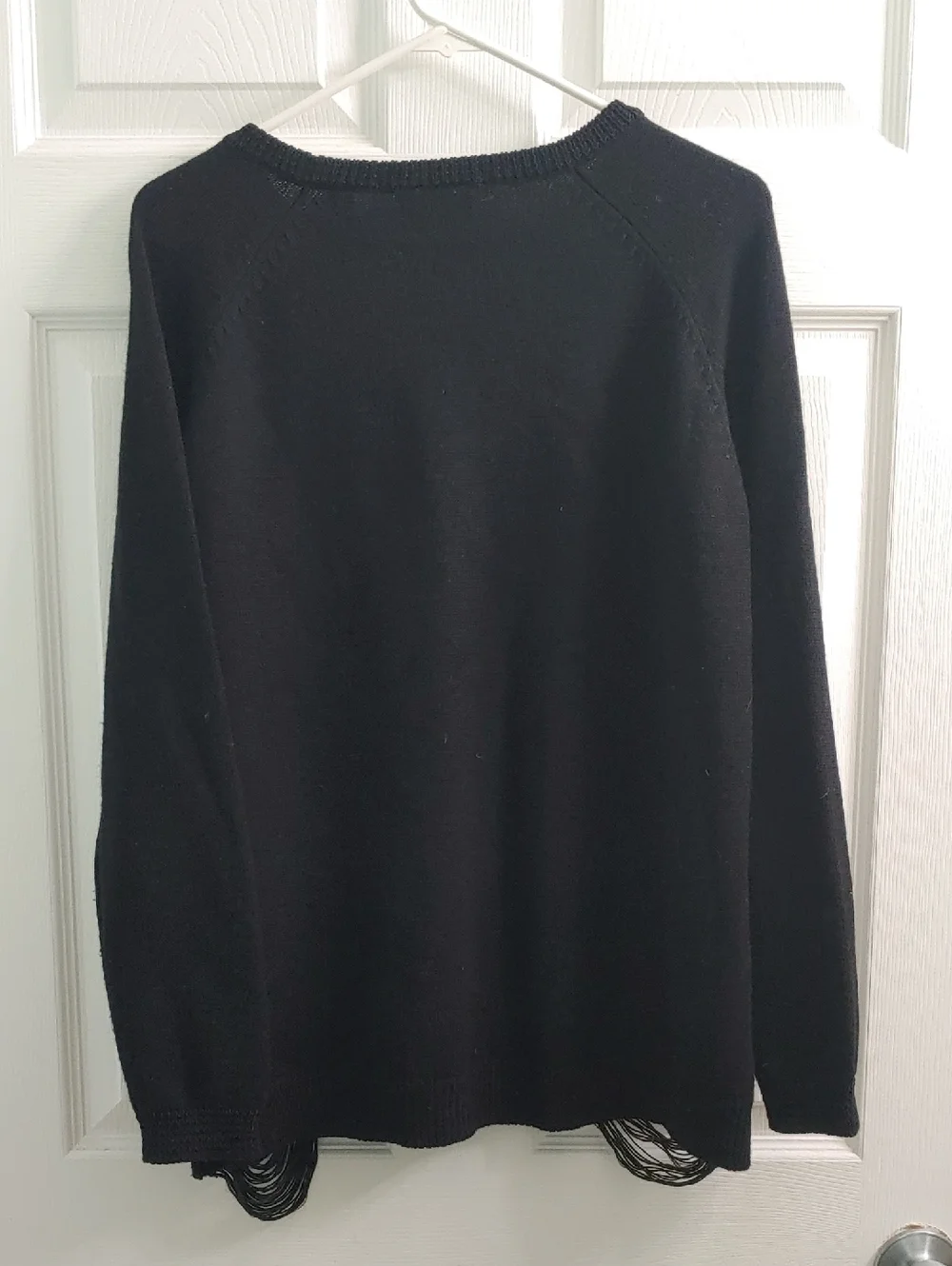 Scotch & Soda Clubhouse Royals Womens Black Sweater Distressed Gold Brooch